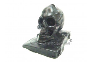 Figura Cera Calavera Con libro Negra